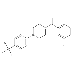 3-[4-(3-Chlorobenzoyl)piperazin-1-yl]-6-(trifluoromethyl)pyridazine Structure