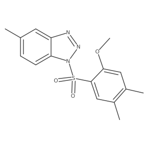 1-(2-Methoxy-4,5-dimethylphenyl)sulfonyl-5-methylbenzotriazole结构式