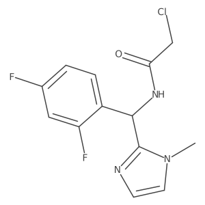 2-chloro-N-[(2,4-difluorophenyl)(1-methyl-1H-imidazol-2-yl)methyl]acetamide结构式