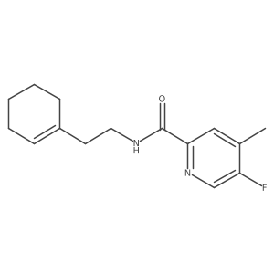 N-[2-(cyclohex-1-en-1-yl)ethyl]-5-fluoro-4-methylpyridine-2-carboxamide结构式