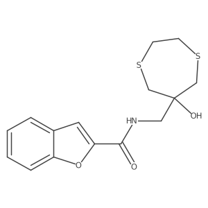 N-[(6-Hydroxy-1,4-dithiepan-6-yl)methyl]-1-benzofuran-2-carboxamide Structure