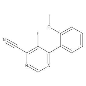 5-Fluoro-6-(2-methoxyphenyl)pyrimidine-4-carbonitrile Structure