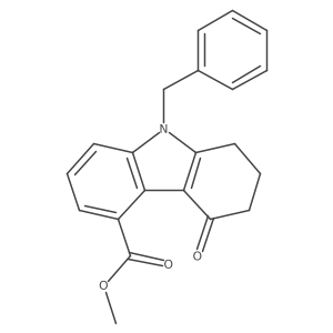 9-[(phenyl)methyl]-5-carbomethoxy-1,2-dihydrocarbazol-4(3H)-one结构式