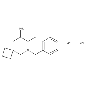 6-Benzyl-7-methyl-6-azaspiro[3.5]nonan-8-amine dihydrochloride Structure