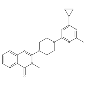 2-[4-(6-Cyclopropyl-2-methylpyrimidin-4-yl)piperazin-1-yl]-3-methyl-3,4-dihydroquinazolin-4-one Structure