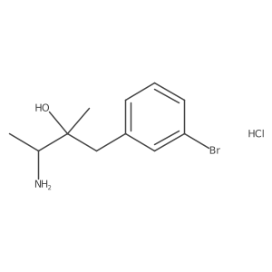 3-Amino-1-(3-bromophenyl)-2-methylbutan-2-ol hydrochloride Structure