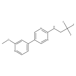 5-(2-methoxypyridin-4-yl)-N-(2,2,2-trifluoroethyl)pyrimidin-2-amine Structure