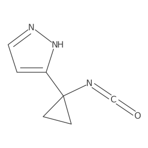 3-(1-isocyanatocyclopropyl)-1H-pyrazole结构式