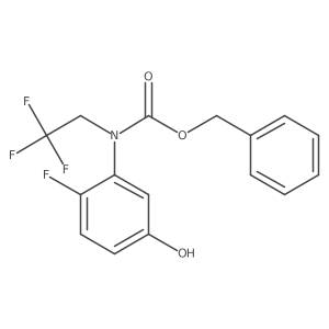 benzyl N-(2-fluoro-5-hydroxyphenyl)-N-(2,2,2-trifluoroethyl)carbamate结构式