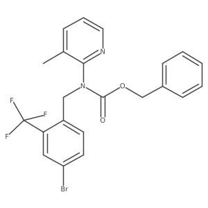 benzyl N-{[4-bromo-2-(trifluoromethyl)phenyl]methyl}-N-(3-methylpyridin-2-yl)carbamate Structure