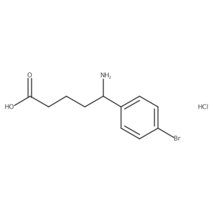 5-Amino-5-(4-bromophenyl)pentanoic acid hydrochloride结构式