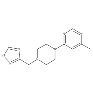 4-Methyl-6-{4-[(1,2,4-oxadiazol-3-yl)methyl]piperazin-1-yl}pyrimidine Structure