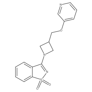 3-[3-(Pyridin-3-yloxymethyl)azetidin-1-yl]-1,2-benzothiazole 1,1-dioxide结构式