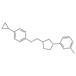 4-(3-{[(6-Cyclopropylpyridazin-3-yl)oxy]methyl}pyrrolidin-1-yl)-2-methylpyrimidine Structure