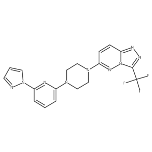 1-[6-(1H-pyrazol-1-yl)pyridin-2-yl]-4-[3-(trifluoromethyl)-[1,2,4]triazolo[4,3-b]pyridazin-6-yl]piperazine结构式