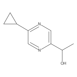 1-(5-Cyclopropylpyrazin-2-yl)ethan-1-ol Structure