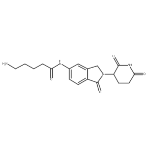 5-amino-N-[2-(2,6-dioxo-3-piperidyl)-1-oxo-isoindolin-5-yl]pentanamide结构式