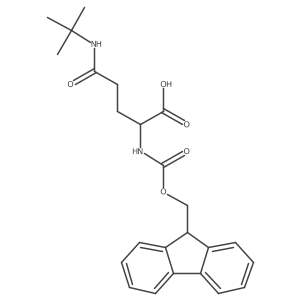 (S)-2-((((9H-Fluoren-9-yl)methoxy)carbonyl)amino)-5-(tert-butylamino)-5-oxopentanoic acid Structure