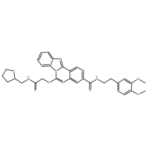 N-(3,4-dimethoxyphenethyl)-6-((2-oxo-2-(((tetrahydrofuran-2-yl)methyl)amino)ethyl)thio)benzo[4,5]imidazo[1,2-c]quinazoline-3-carboxamide Structure