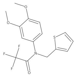 N-(3,4-Dimethoxyphenyl)-2,2,2-trifluoro-N-(2-thienylmethyl)acetamide结构式