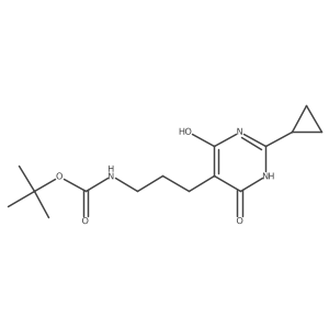 Tert-butyl (3-(2-cyclopropyl-6-hydroxy-4-oxo-1,4-dihydropyrimidin-5-yl)propyl)carbamate Structure