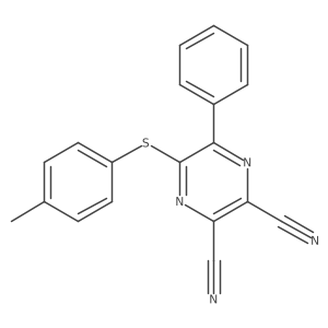 5-[(4-Methylphenyl)thio]-6-phenyl-2,3-pyrazinedicarbonitrile Structure