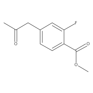Methyl 2-fluoro-4-(2-oxopropyl)benzoate结构式