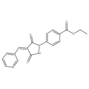 Ethyl 4-(3,5-dioxo-4-pyridin-3-ylmethylene-pyrazolidin-1-yl)-benzoate结构式