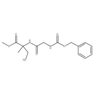 L-Serine, 2-methyl-N-[N-[(phenylmethoxy)carbonyl]glycyl]-, methyl ester Structure