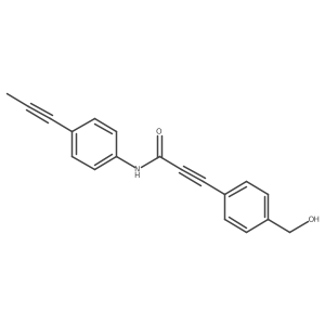 3-(4-Hydroxymethylphenyl)propynoic acid (4-prop-1-ynylphenyl)amide Structure