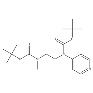 Tert-butyl (2-((tert-butoxycarbonyl)(methyl)amino)ethyl)(pyridin-4-yl)carbamate结构式