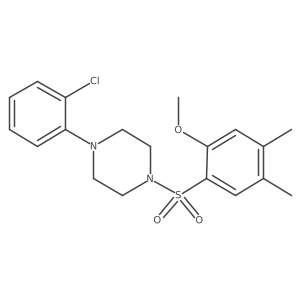 1-(2-Chlorophenyl)-4-(2-methoxy-4,5-dimethylbenzenesulfonyl)piperazine Structure
