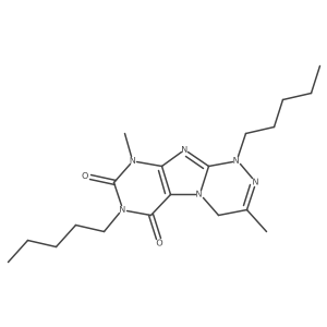 3,9-dimethyl-1,7-dipentyl-7,9-dihydro-[1,2,4]triazino[3,4-f]purine-6,8(1H,4H)-dione结构式
