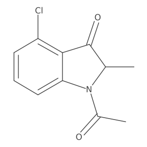 1-Acetyl-4-chloro-1,2-dihydro-2-methyl-3H-indol-3-one Structure
