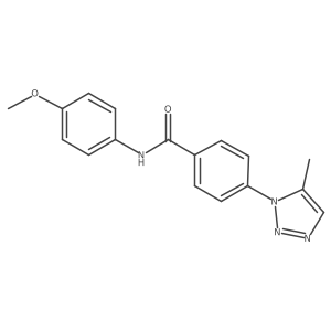 N-(4-methoxyphenyl)-4-(5-methyl-1H-1,2,3-triazol-1-yl)benzamide结构式