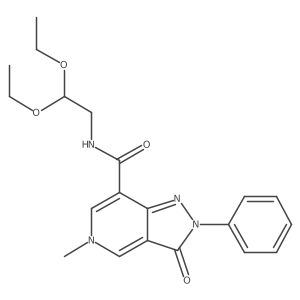 N-(2,2-diethoxyethyl)-5-methyl-3-oxo-2-phenyl-3,5-dihydro-2H-pyrazolo[4,3-c]pyridine-7-carboxamide Structure