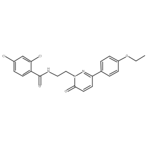 2,4-dichloro-N-(2-(3-(4-ethoxyphenyl)-6-oxopyridazin-1(6H)-yl)ethyl)benzamide结构式