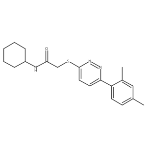 N-cyclohexyl-2-((6-(2,4-dimethylphenyl)pyridazin-3-yl)thio)acetamide结构式