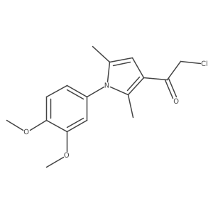 2-chloro-1-[1-(3,4-dimethoxyphenyl)-2,5-dimethyl-1H-pyrrol-3-yl]ethanone结构式