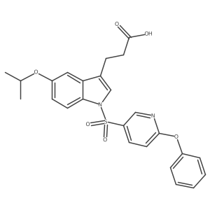 3-[5-Isopropoxy-1-(6-phenoxy-pyridine-3-sulfonyl)-1h-indol-3-yl]-propionic acid Structure