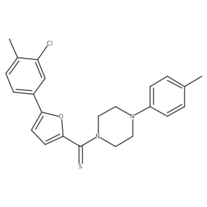 (5-(3-Chloro-4-methylphenyl)furan-2-yl)(4-(p-tolyl)piperazin-1-yl)methanethione Structure