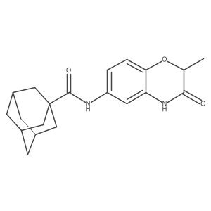 N-(2-methyl-3-oxo-3,4-dihydro-2H-1,4-benzoxazin-6-yl)adamantane-1-carboxamide结构式