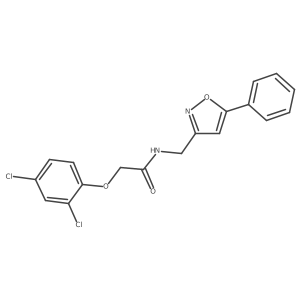 2-(2,4-dichlorophenoxy)-N-((5-phenylisoxazol-3-yl)methyl)acetamide结构式