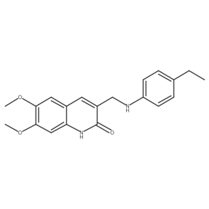 3-{[(4-ethylphenyl)amino]methyl}-6,7-dimethoxyquinolin-2(1H)-one结构式