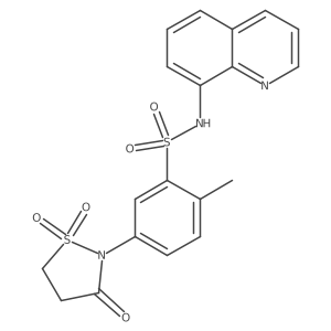5-(1,1-dioxido-3-oxoisothiazolidin-2-yl)-2-methyl-N-(quinolin-8-yl)benzenesulfonamide Structure