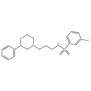 3-chloro-N-(3-(2-phenylmorpholino)propyl)benzenesulfonamide结构式