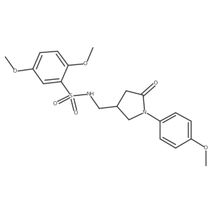 2,5-dimethoxy-N-((1-(4-methoxyphenyl)-5-oxopyrrolidin-3-yl)methyl)benzenesulfonamide结构式