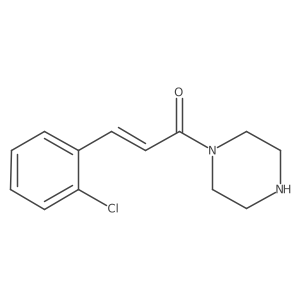 (E)-3-(2-chlorophenyl)-1-(piperazin-1-yl)prop-2-en-1-one Structure