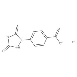 Potassium 4-(5-sulfanyl-2-sulfanylidene-2,3-dihydro-1,3,4-thiadiazol-3-yl)benzoate结构式