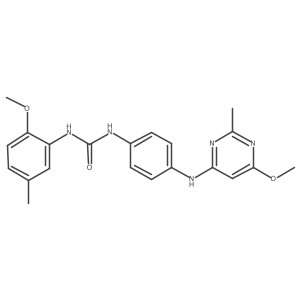 1-(4-((6-Methoxy-2-methylpyrimidin-4-yl)amino)phenyl)-3-(2-methoxy-5-methylphenyl)urea结构式